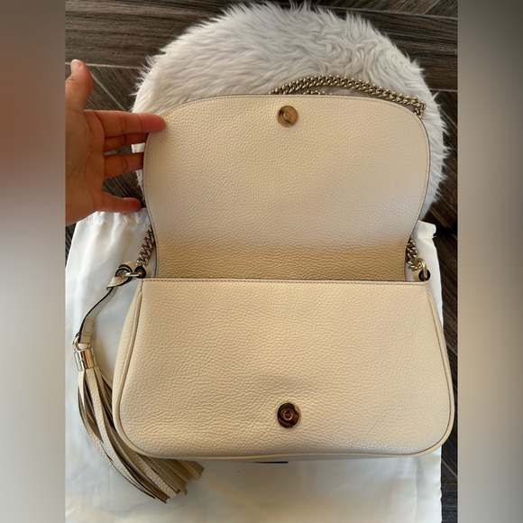 GUCCI Soho GG Ivory/Off White Crossbody Bag - Picture 11 of 16